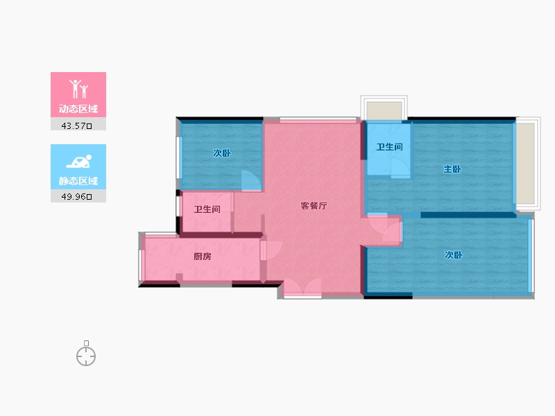 河南省-郑州市-泰宏建业国际城-100.70-户型库-动静分区