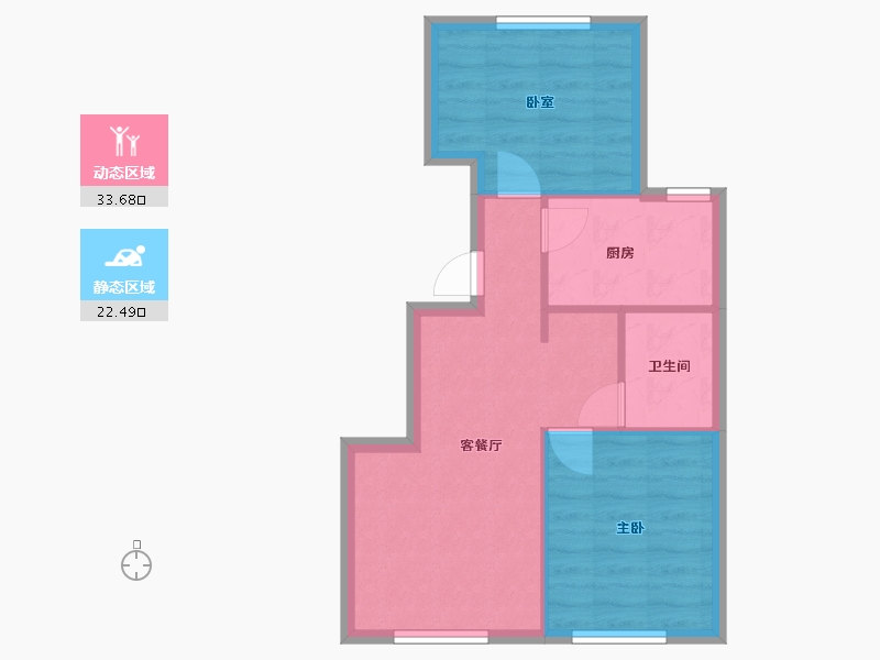 北京-北京市-德贤御府-54.36-户型库-动静分区