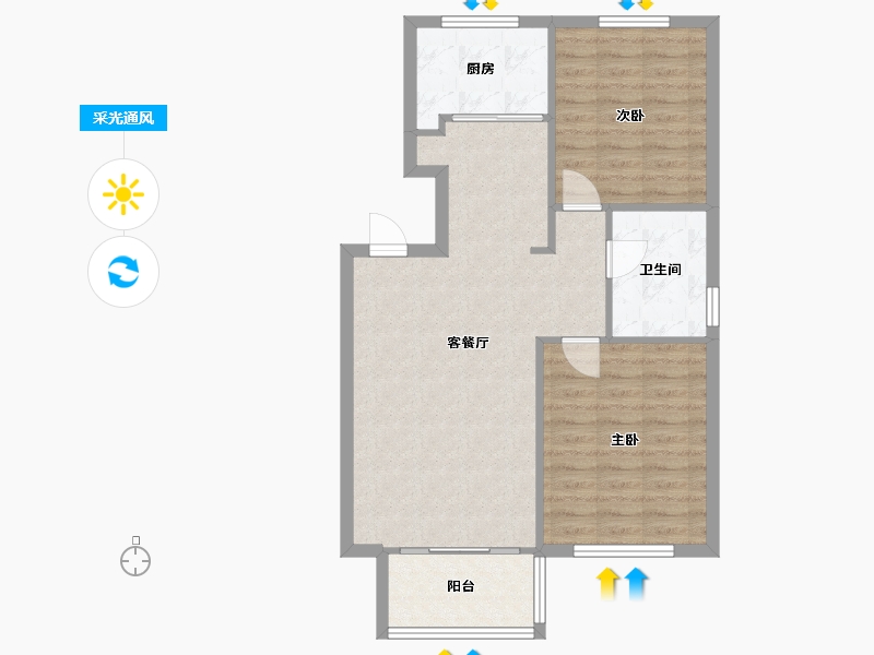 山东省-济南市-中海-76.99-户型库-采光通风