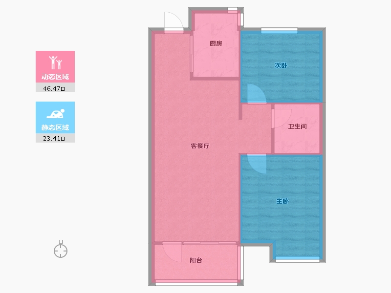 山东省-青岛市-中铁世博城阅唐-65.82-户型库-动静分区