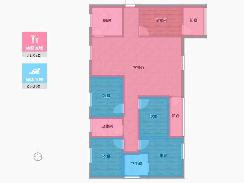 广东省-深圳市-阅山公馆-97.30-户型库-动静分区