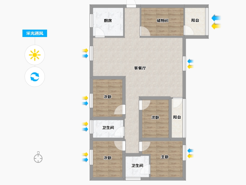 广东省-深圳市-阅山公馆-97.30-户型库-采光通风