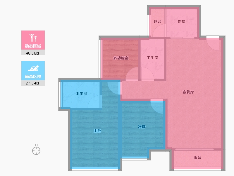 广东省-深圳市-融湖中心城(一期)-67.57-户型库-动静分区