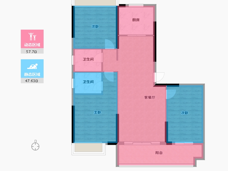 湖北省-黄冈市-长安世纪城-129.00-户型库-动静分区