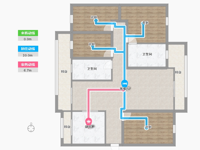 黑龙江省-鹤岗市-绿海湾-124.31-户型库-动静线