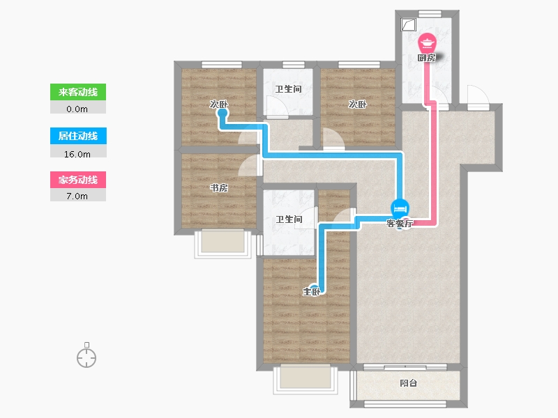 甘肃省-定西市-贵清嘉清苑-107.56-户型库-动静线