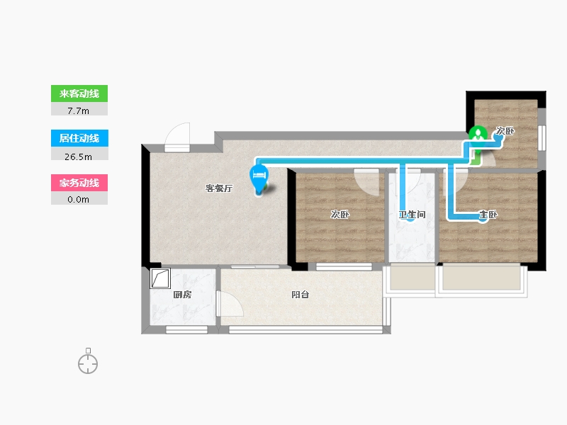 广东省-肇庆市-锦绣花园-60.03-户型库-动静线