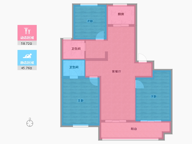 江苏省-连云港市-碧桂园-103.00-户型库-动静分区