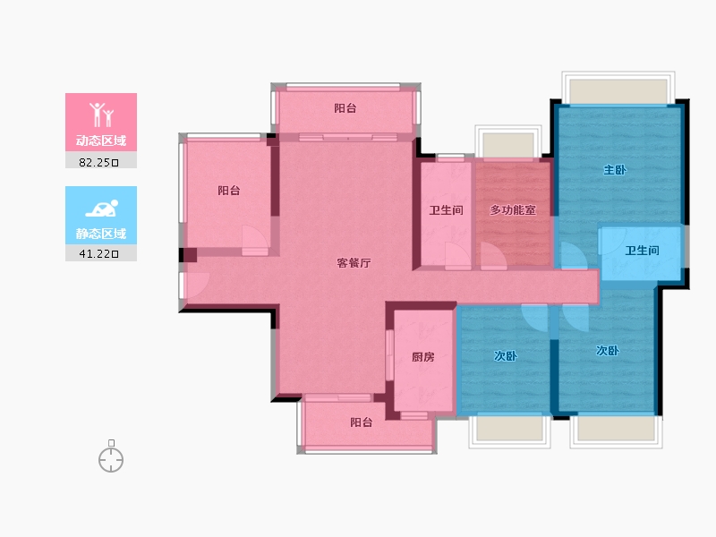 四川省-绵阳市-敏捷悦江府-112.19-户型库-动静分区