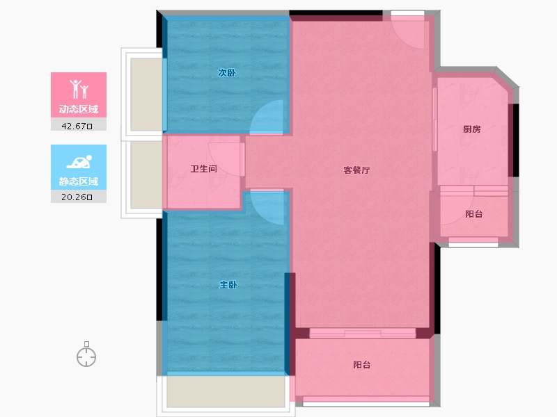 广东省-惠州市-枫璟丽园-58.84-户型库-动静分区