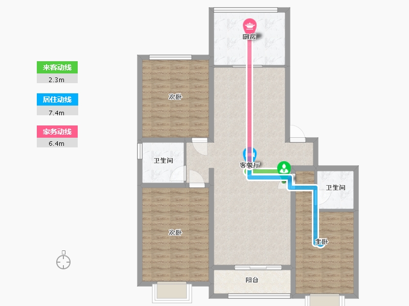 山西省-晋中市-陶乐家园-135.00-户型库-动静线