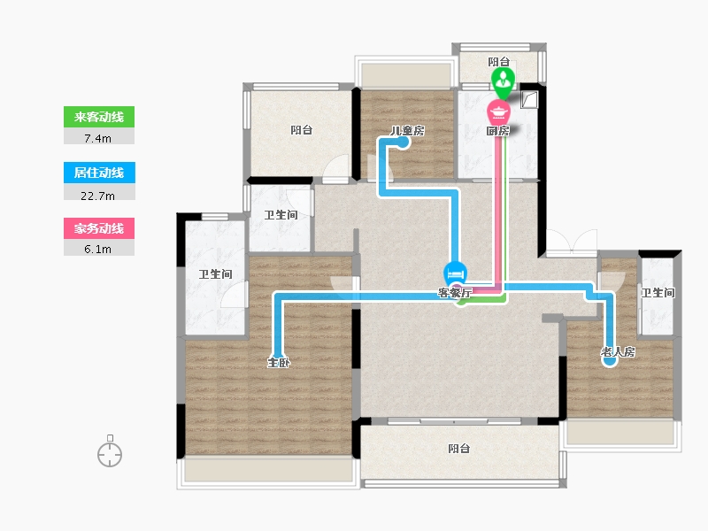 广东省-江门市-金域华府-142.00-户型库-动静线