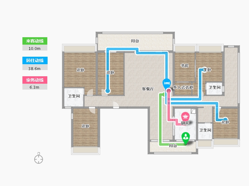 河南省-南阳市-宏景置业住宅小区A区项目-240.00-户型库-动静线