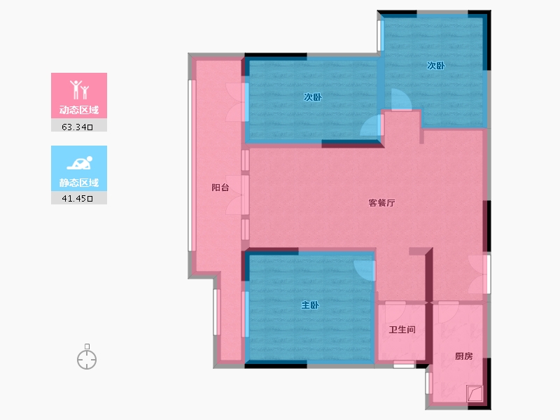 河南省-商丘市-天润城-三期-92.80-户型库-动静分区