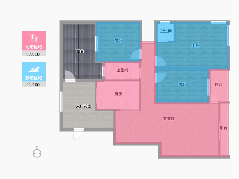 广东省-深圳市-横岗花半里-106.69-户型库-动静分区