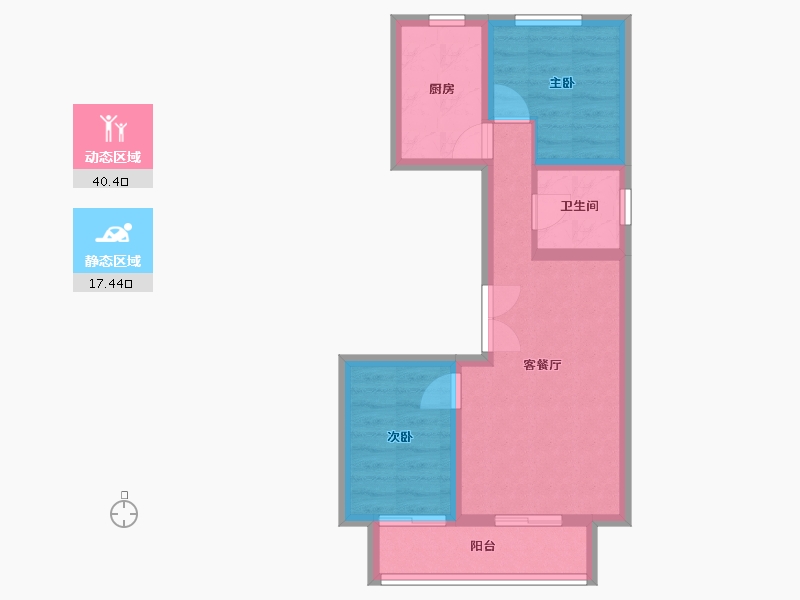 河北省-张家口市-鑫城丽景-73.00-户型库-动静分区