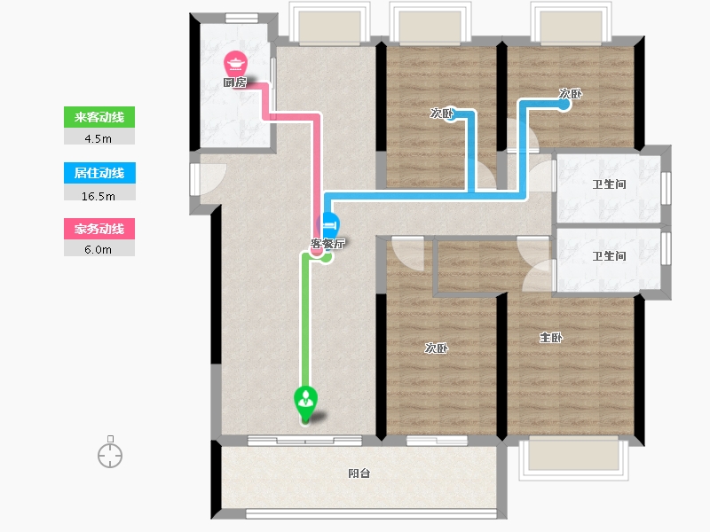 福建省-泉州市-石狮碧桂园-109.00-户型库-动静线