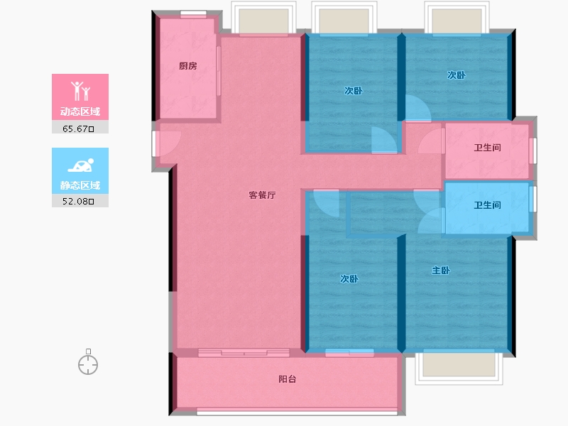 福建省-泉州市-石狮碧桂园-109.00-户型库-动静分区