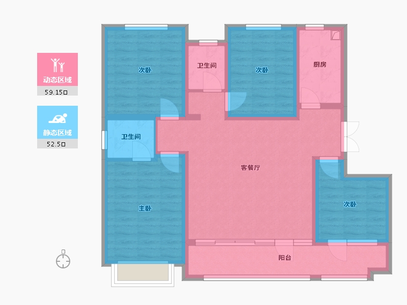 山东省-潍坊市-恒信大都会-110.35-户型库-动静分区