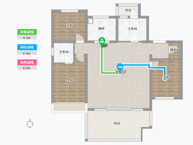 贵州省-贵阳市-中铁阅花溪-101.60-户型库-动静线