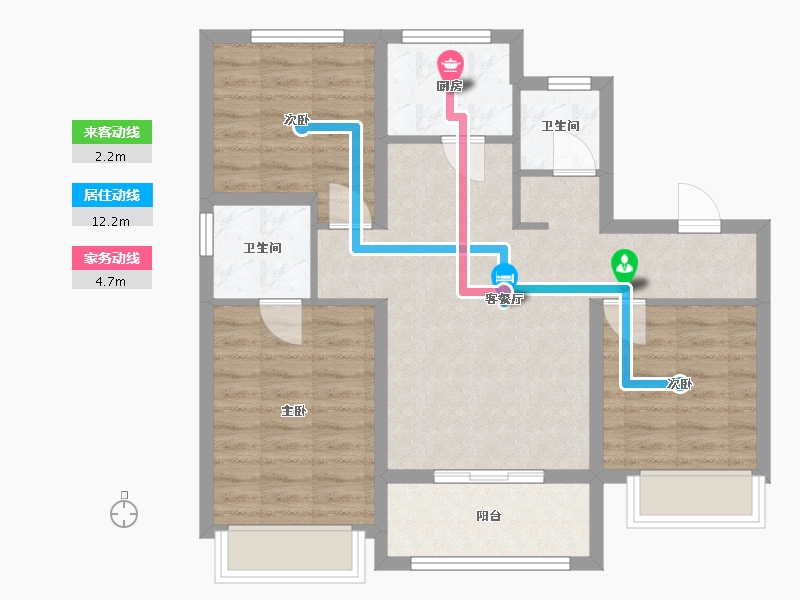 河北省-邢台市-大成•花语江南-100.00-户型库-动静线