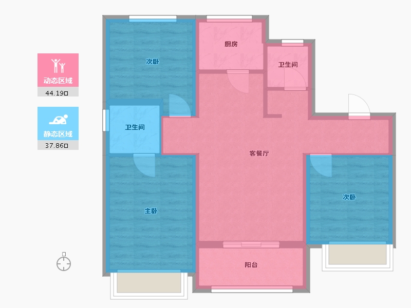 河北省-邢台市-大成•花语江南-100.00-户型库-动静分区