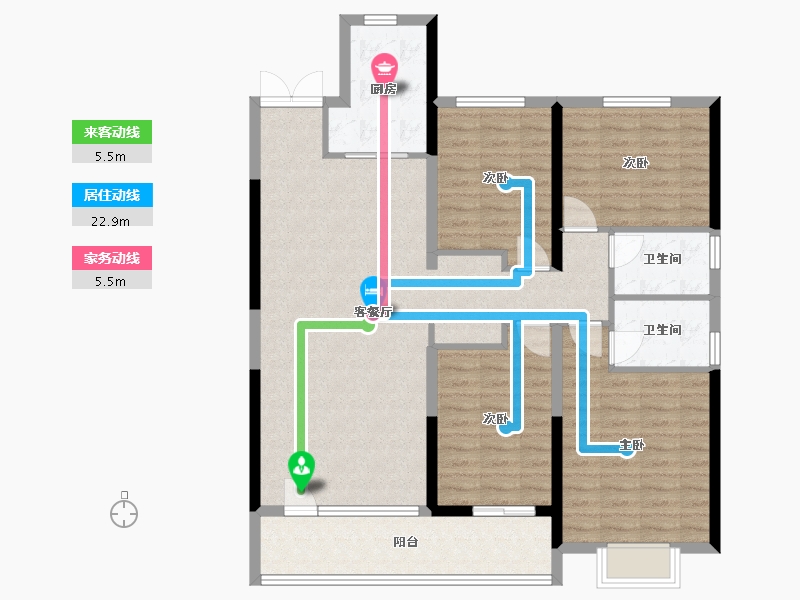 山东省-临沂市-创远金樾府-126.40-户型库-动静线