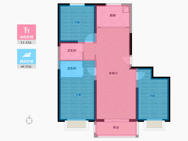 山西省-忻州市-康泰园-101.00-户型库-动静分区