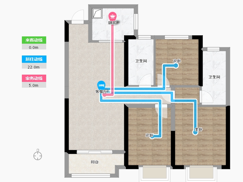 湖南省-衡阳市-高新未来城创客谷-90.40-户型库-动静线