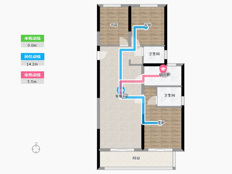 河南省-新乡市-蓝光长岛国际-89.60-户型库-动静线