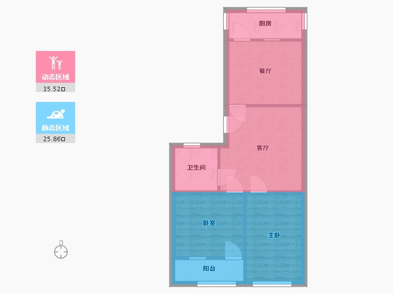 山东省-济南市-天舒居-66.06-户型库-动静分区