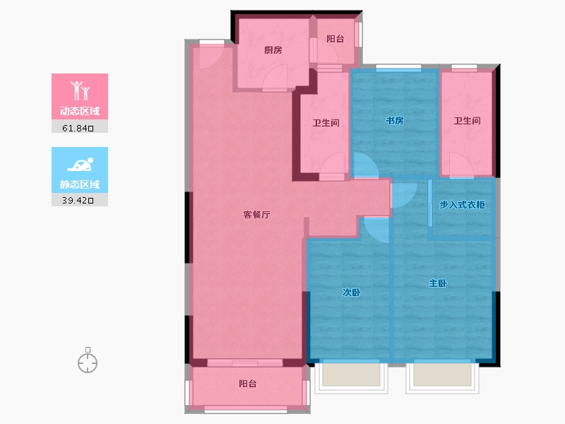 江苏省-泰州市-恒大悦府-101.50-户型库-动静分区