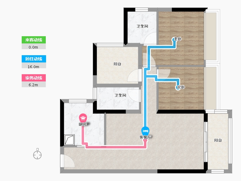 广东省-佛山市-龙湖越秀傲云-86.00-户型库-动静线