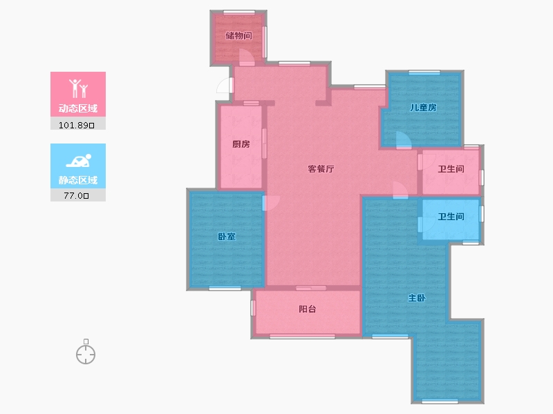 北京-北京市-望京西园四区-C区-146.40-户型库-动静分区