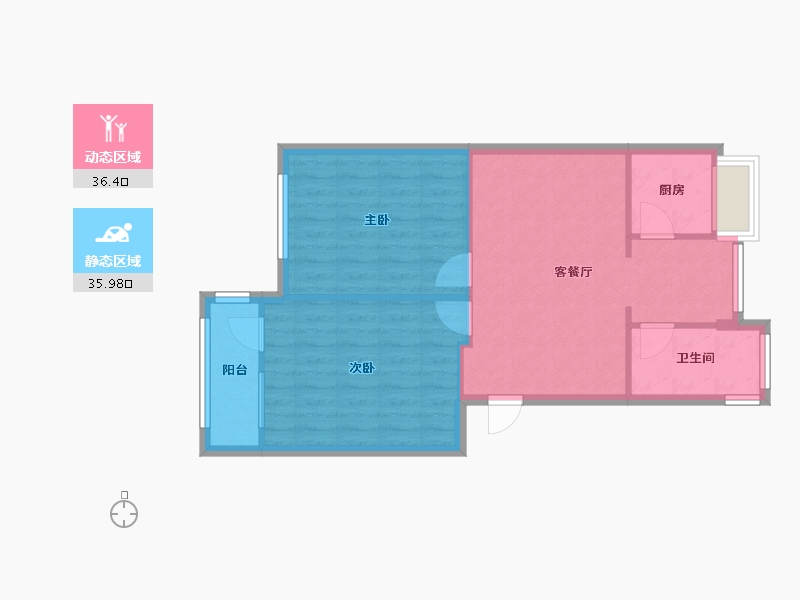 湖北省-十堰市-人民医院-医苑小区-88.07-户型库-动静分区