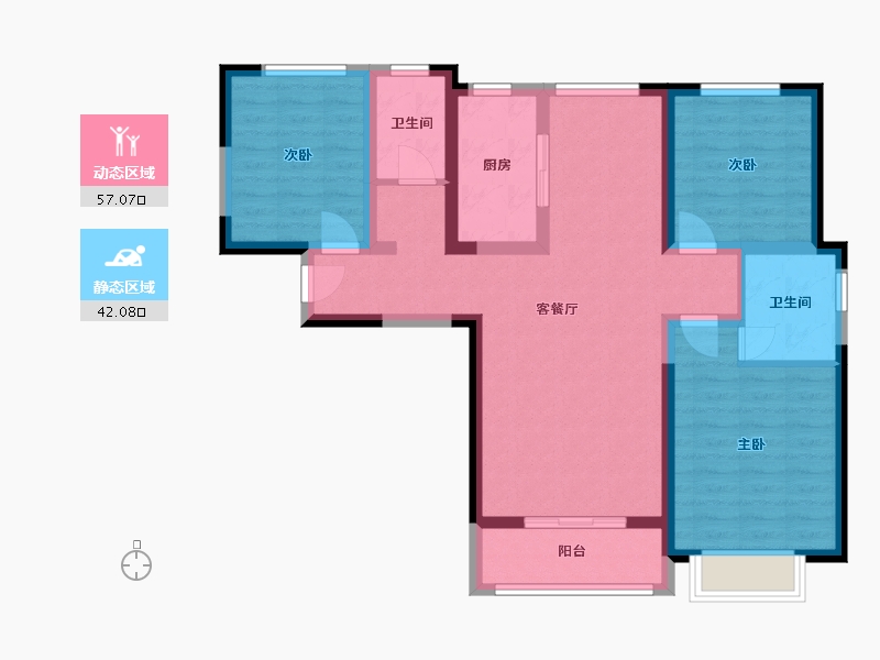 河南省-新乡市-华天珑悦-104.00-户型库-动静分区