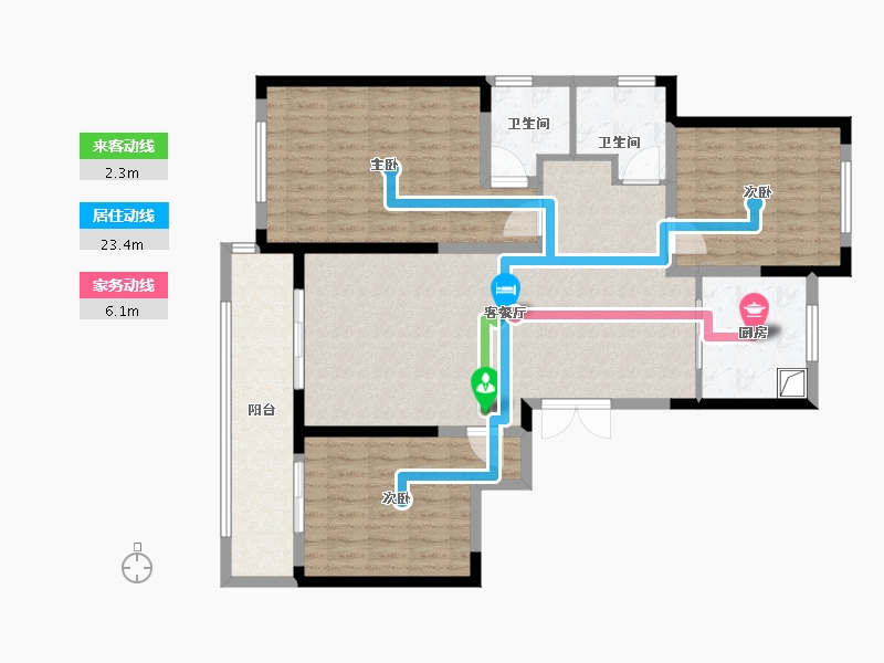 江苏省-宿迁市-天宇天和花城-114.29-户型库-动静线