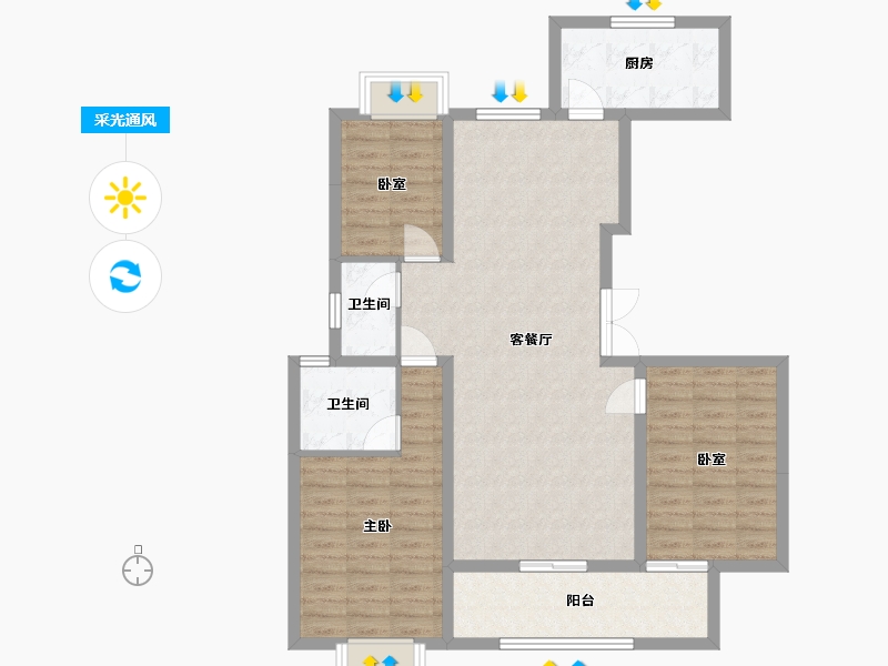 江西省-宜春市-盛世春江-97.76-户型库-采光通风