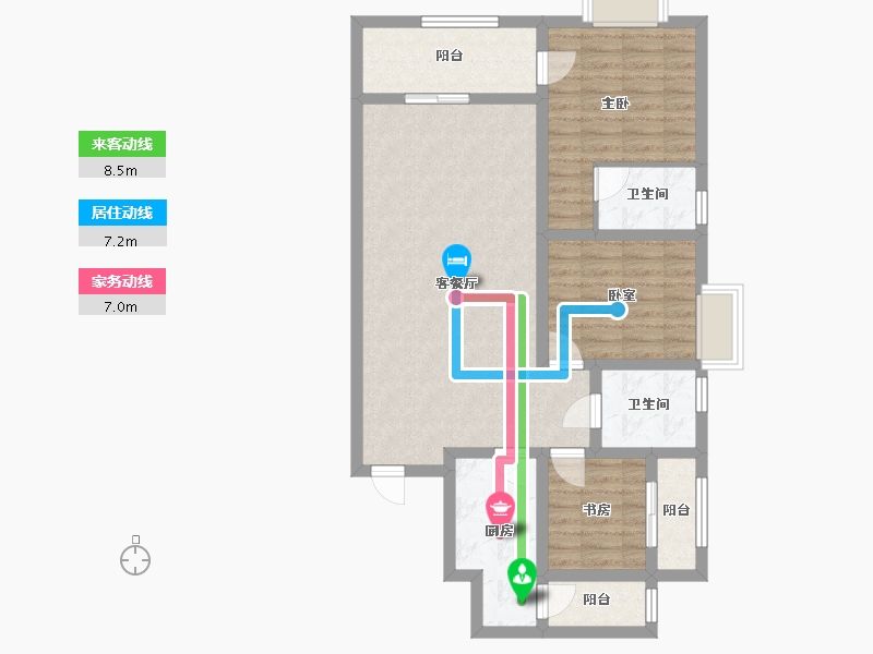 云南省-玉溪市-惠隆佳园-89.20-户型库-动静线