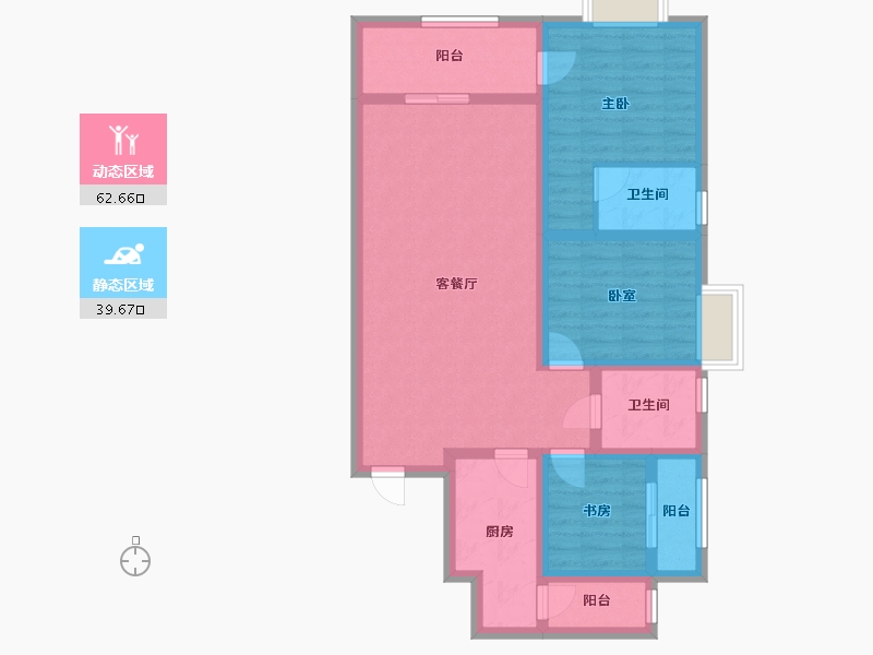 云南省-玉溪市-惠隆佳园-89.20-户型库-动静分区