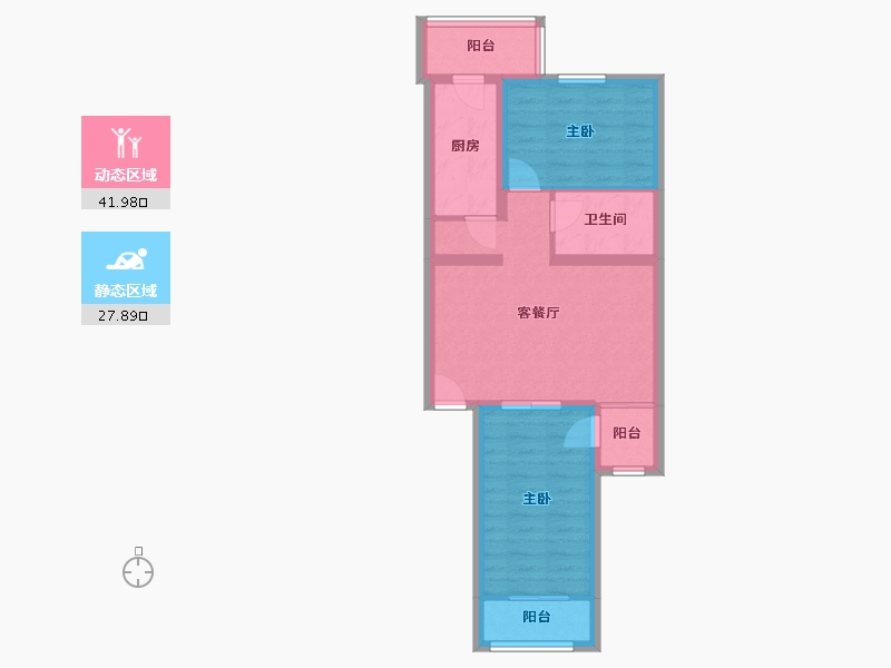 北京-北京市-清欣园-70.00-户型库-动静分区