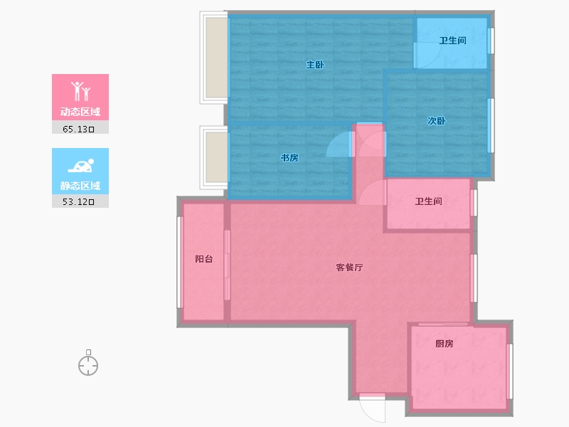 河北省-沧州市-润景康城-108.23-户型库-动静分区