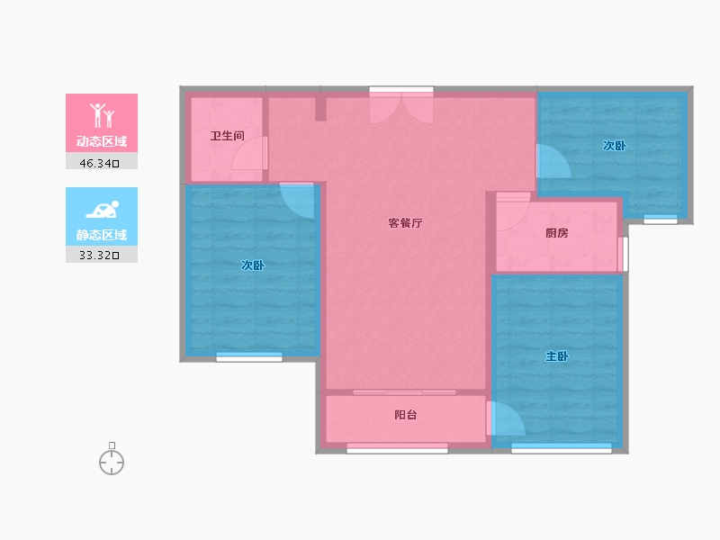 山西省-大同市-上华琚-86.09-户型库-动静分区