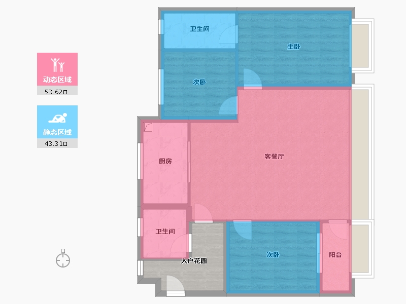 天津-天津市-保利和光尘樾-100.72-户型库-动静分区