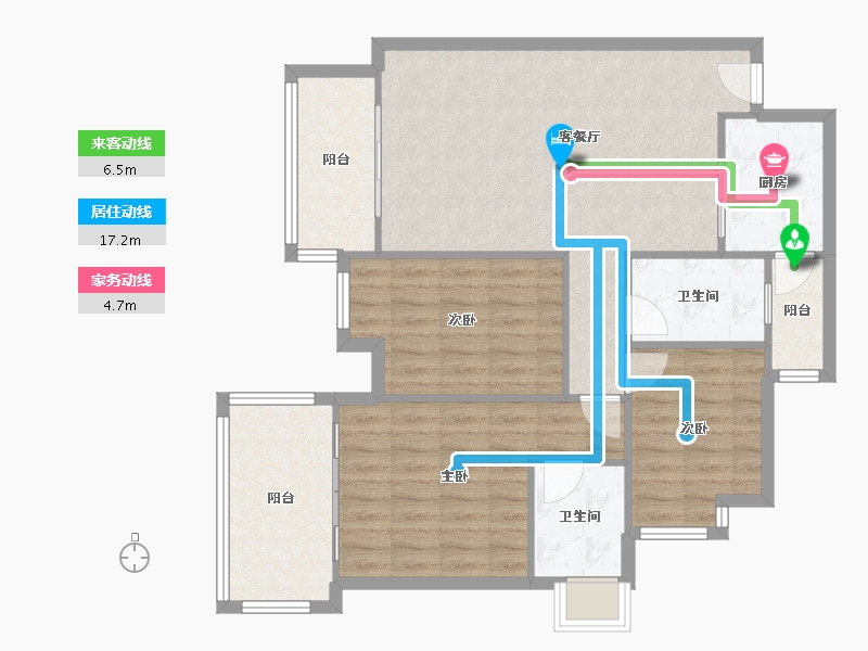 广东省-深圳市-福中福幸福海岸-一期-81.12-户型库-动静线