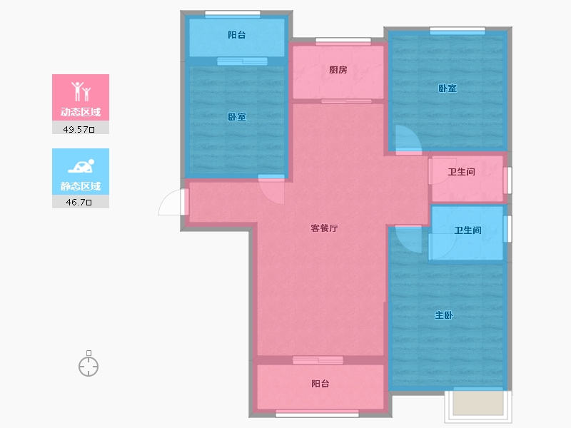 河南省-焦作市-和兴南郡名城-80.28-户型库-动静分区