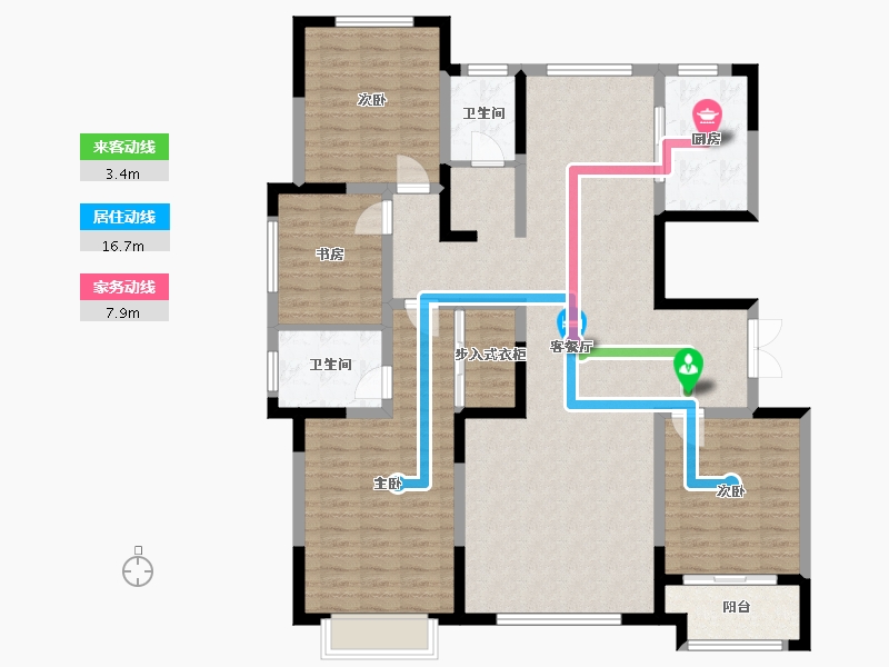 山东省-潍坊市-美澳嘉苑-135.13-户型库-动静线