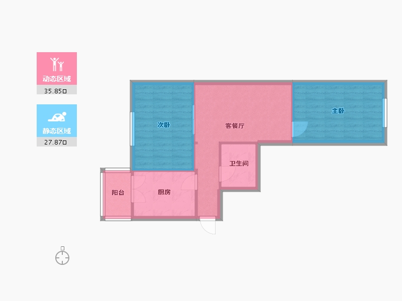 天津-天津市-锦园里-57.60-户型库-动静分区