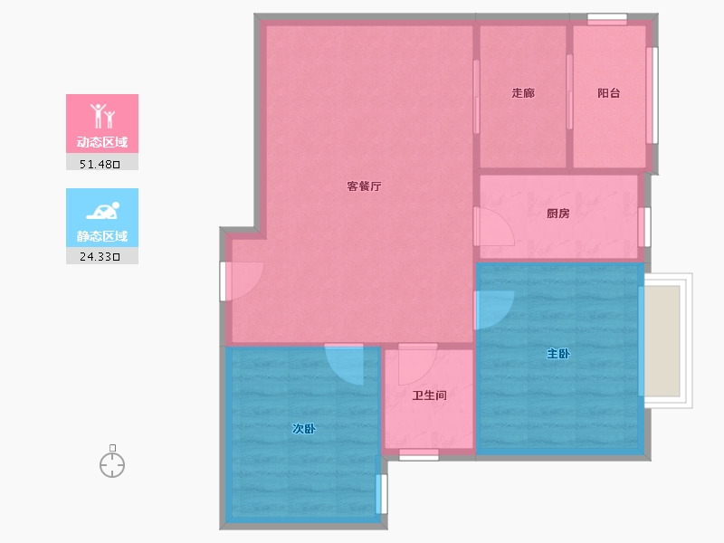 四川省-成都市-新里·派克公馆-70.00-户型库-动静分区