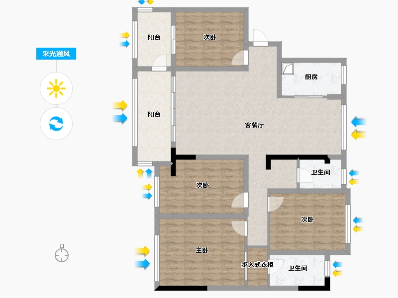 江西省-赣州市-阳岭豪庭-109.60-户型库-采光通风